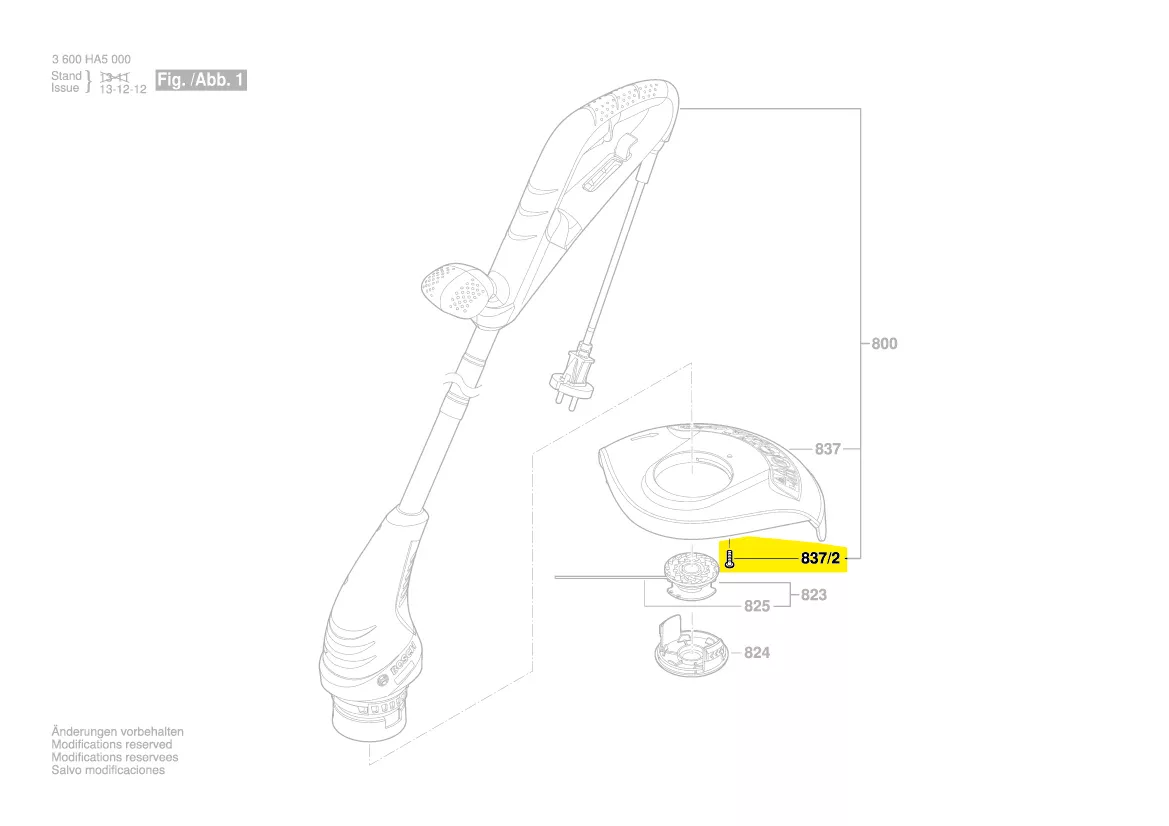 vis capot de protection réf. 1 619 X08 772 BOSCH